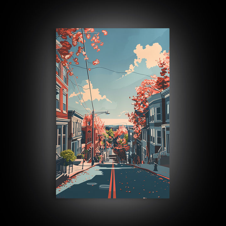 Edison Travel Poster, Framed Canvas Print, City Art Print, Travel Wall Art, Art Print, Travel Print, Travel Art Print, City Wall Art