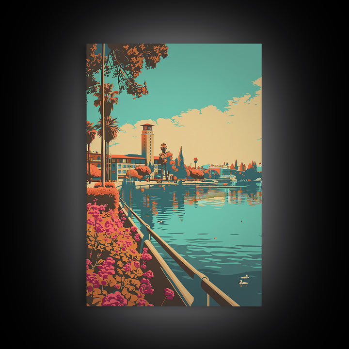 Elk Grove Travel Poster, Framed Canvas Print, Poster Print, Travel Wall Art, Travel Prints, Fine Art Print, Poster Art, Travel Decor