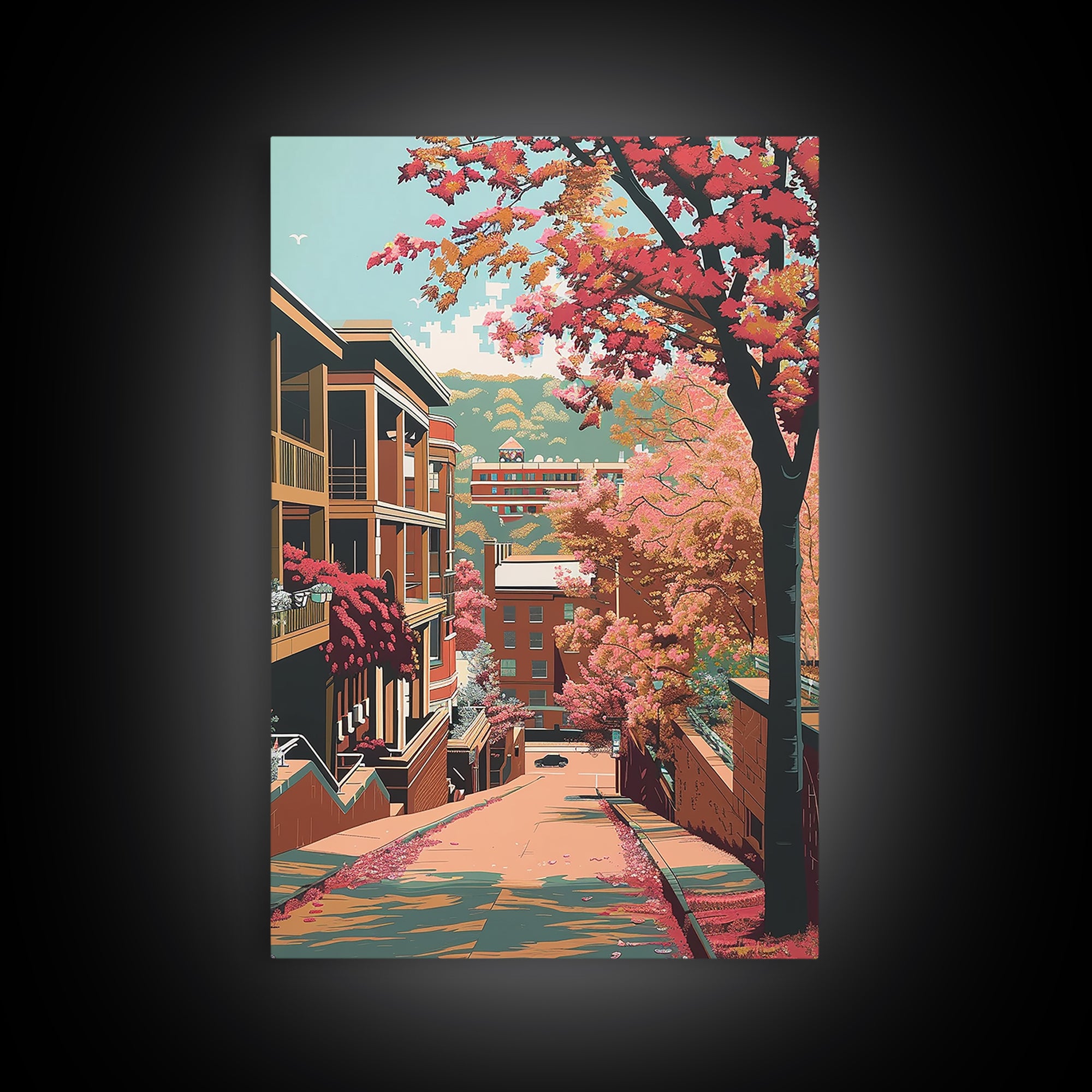 Fayetteville Travel Poster, Canvas Print, Travel Wall Decor, Minimalist Poster, Fine Art Print, Home Office Decor, Modern Wall Decor