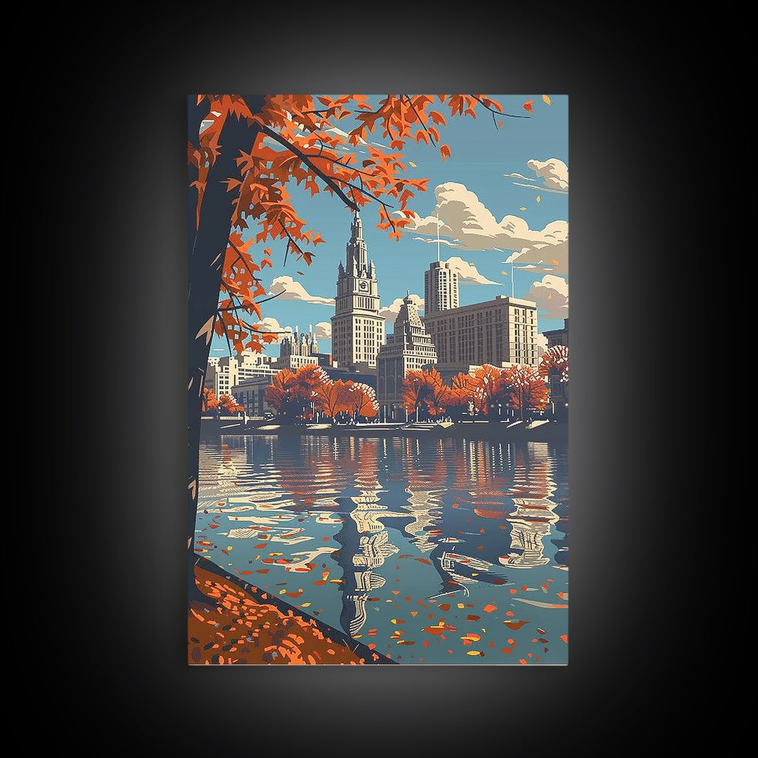 Fort Wayne Travel Poster, Canvas Print, City Art Print, Travel Wall Art, Art Print, Colorful Wall Art, City Wall Art, Fine Art Print
