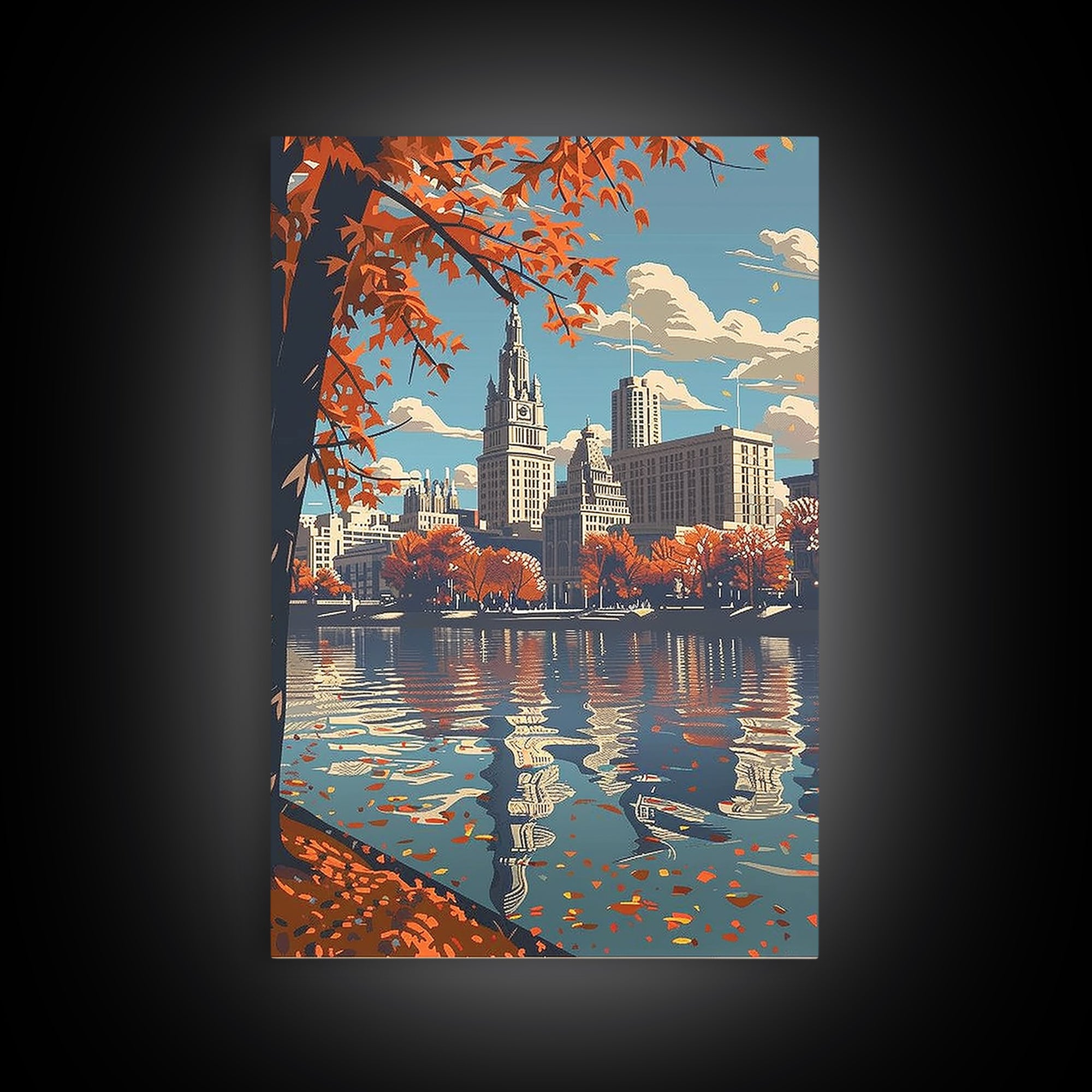 Fort Wayne Travel Poster, Canvas Print, City Art Print, Travel Wall Art, Art Print, Colorful Wall Art, City Wall Art, Fine Art Print