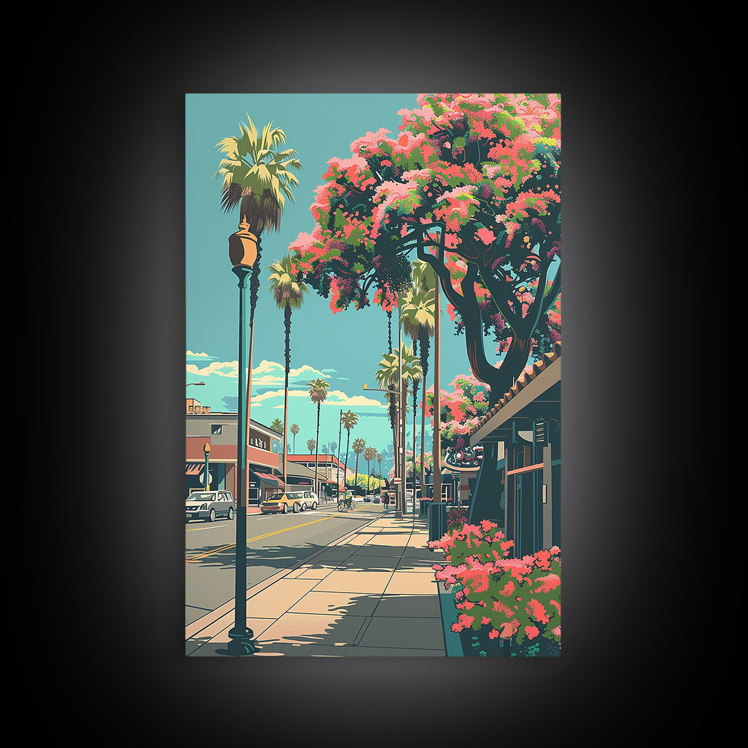 Garden Grove Travel Poster, Framed Canvas Print, City Travel Poster, Travel Wall Decor, Poster Art, Modern Wall Decor, Travel Prints