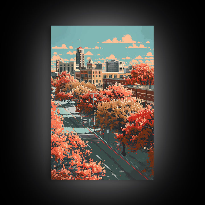 Grand Prairie Travel Poster, Canvas Print, Travel Art Print, Modern Wall Decor, Poster Print, City Art Print, Travel Decor, Wall Art