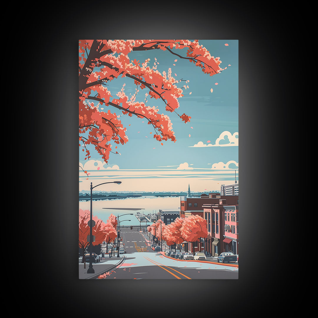 Green Bay Travel Poster, Canvas Print, Travel Art Print, Modern Wall Decor, Travel Posters, Mid Century Wall Art, City Travel Poster