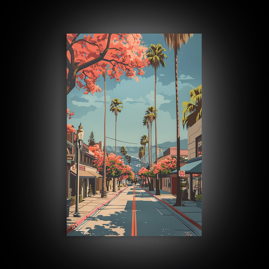 Hesperia Travel Poster, Canvas Print, Travel Wall Art, City Wall Art, Fine Art Print, Vintage Travel, Gallery Wall Set, Travel Print