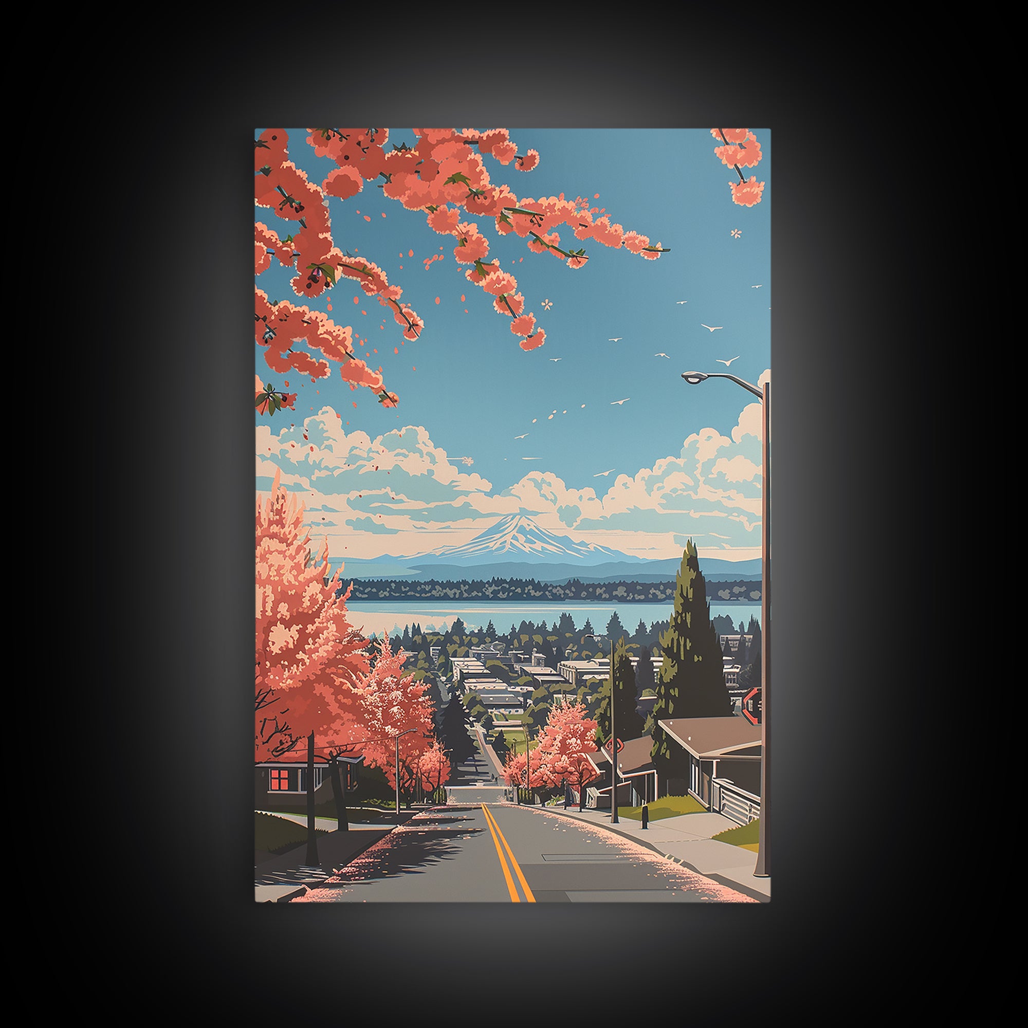 Hillsboro Travel Poster, Canvas Print, City Travel Poster, Travel Wall Decor, Minimalist Poster, City Art Print, Retro Travel Poster