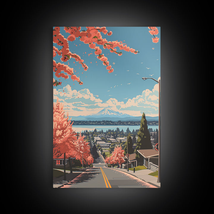 Hillsboro Travel Poster, Canvas Print, City Travel Poster, Travel Wall Decor, Minimalist Poster, City Art Print, Retro Travel Poster