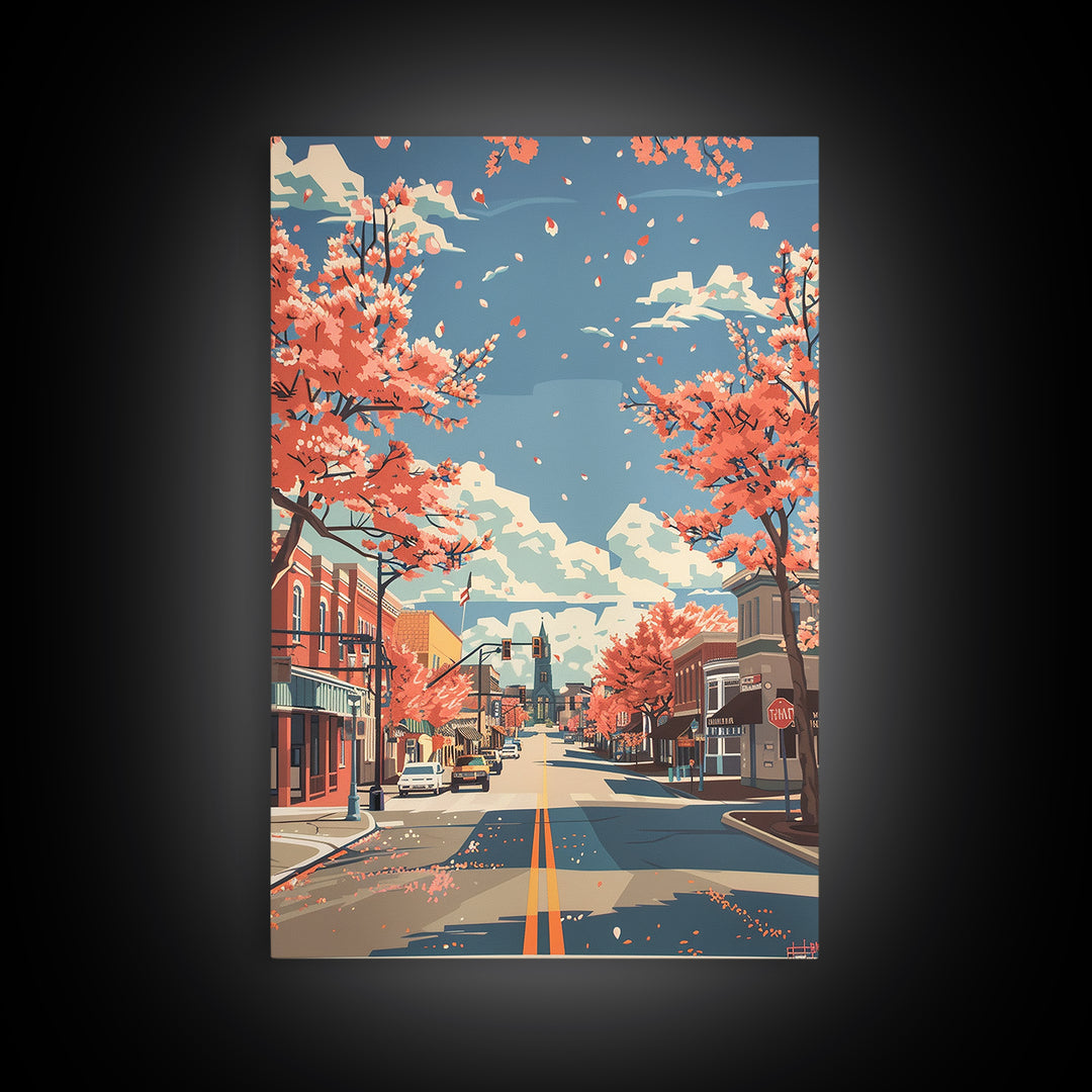Independence Travel Poster, Framed Canvas Print, Vintage Travel Print, City Wall Art, Art Print, Wanderlust Gift, Retro Travel Print