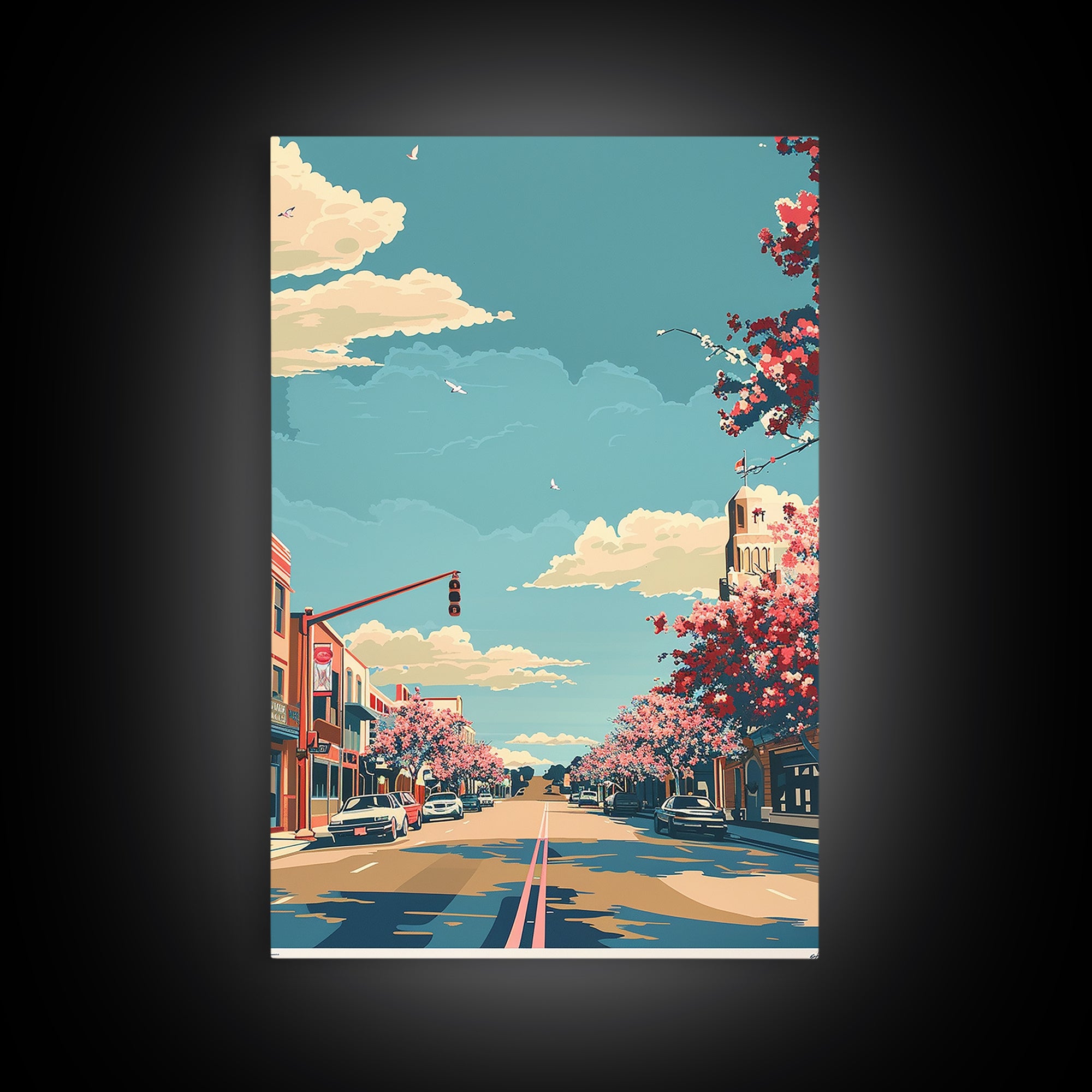 Killeen Travel Poster, Framed Canvas Print, Poster Print, Travel Wall Art, Vintage Travel Print, Mid Century Wall Art, Travel Prints