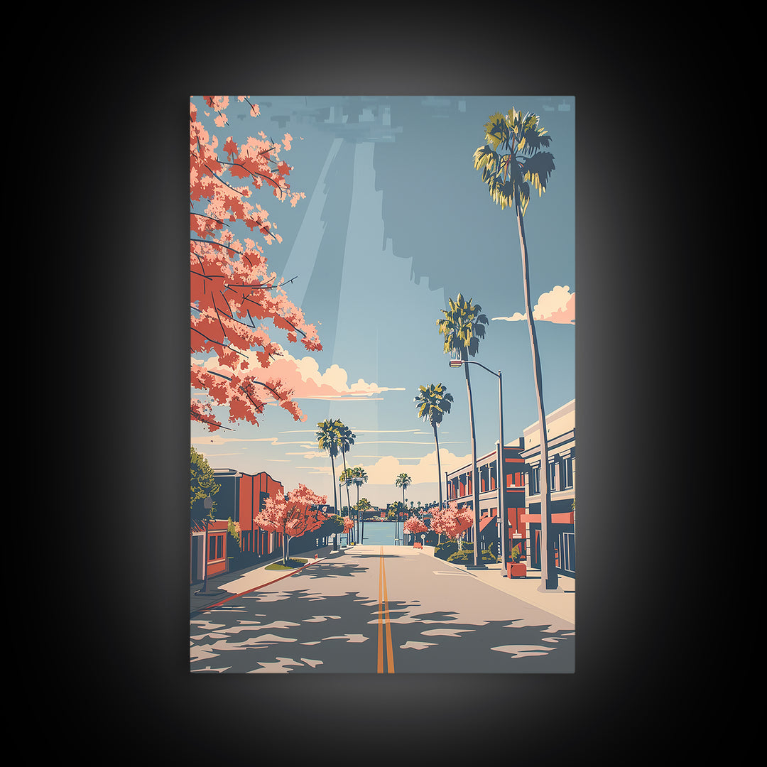 Lakeland Travel Poster, Framed Canvas Print, Travel Wall Art, City Wall Art, Gallery Wall Set, Travel Decor, Travel Prints, Wall Art