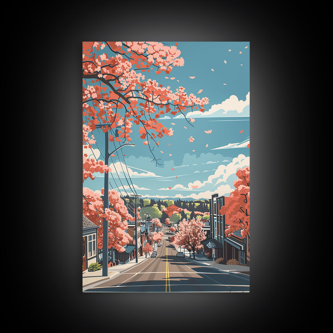 Lees Summit Travel Poster, Framed Canvas Print, City Art Print, Travel Wall Art, Colorful Wall Art, Landscape Art, Home Office Decor