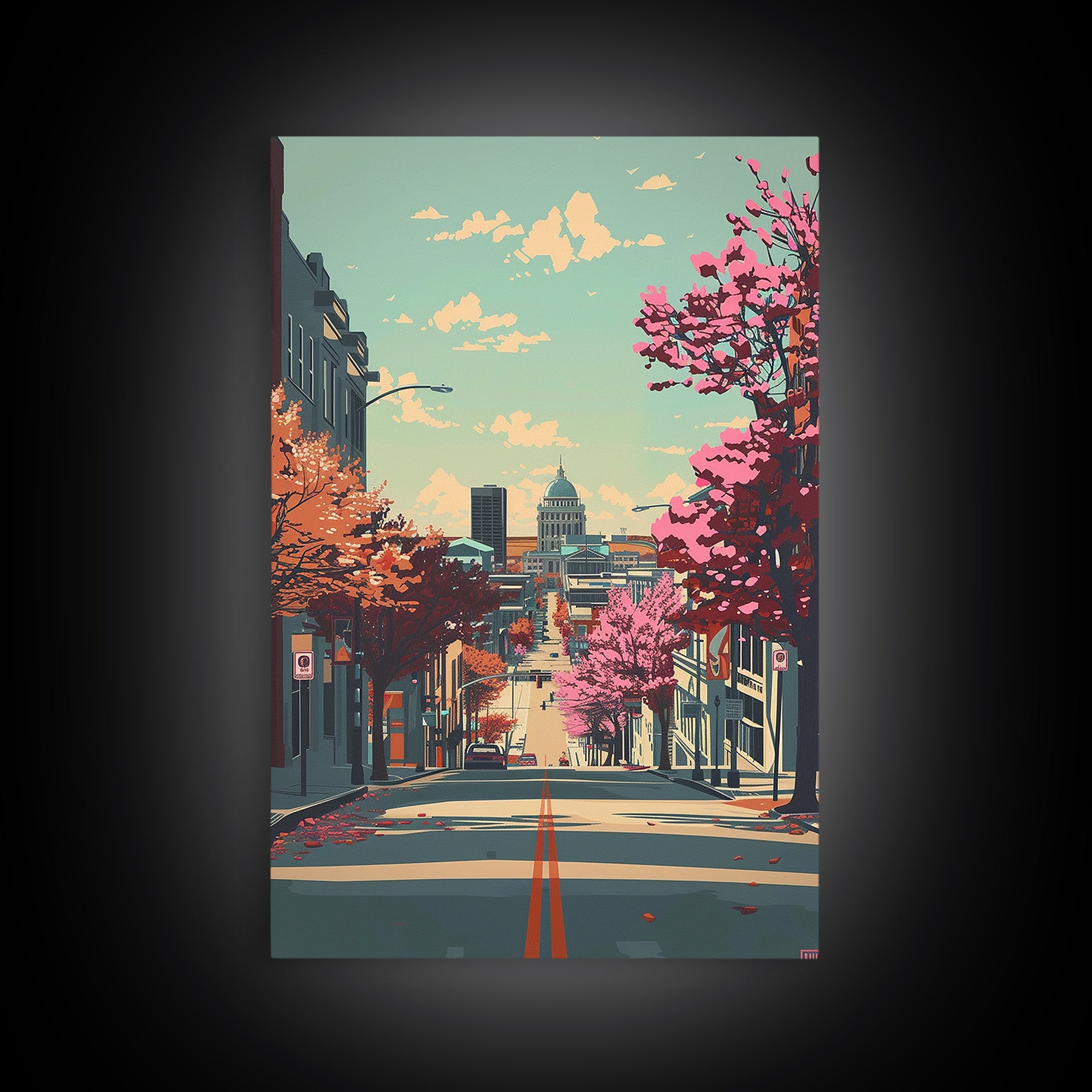 Lincoln Travel Poster, Framed Canvas Print, City Travel Poster, Vintage City Poster, Landscape Art, Travel Posters, Gallery Wall Set