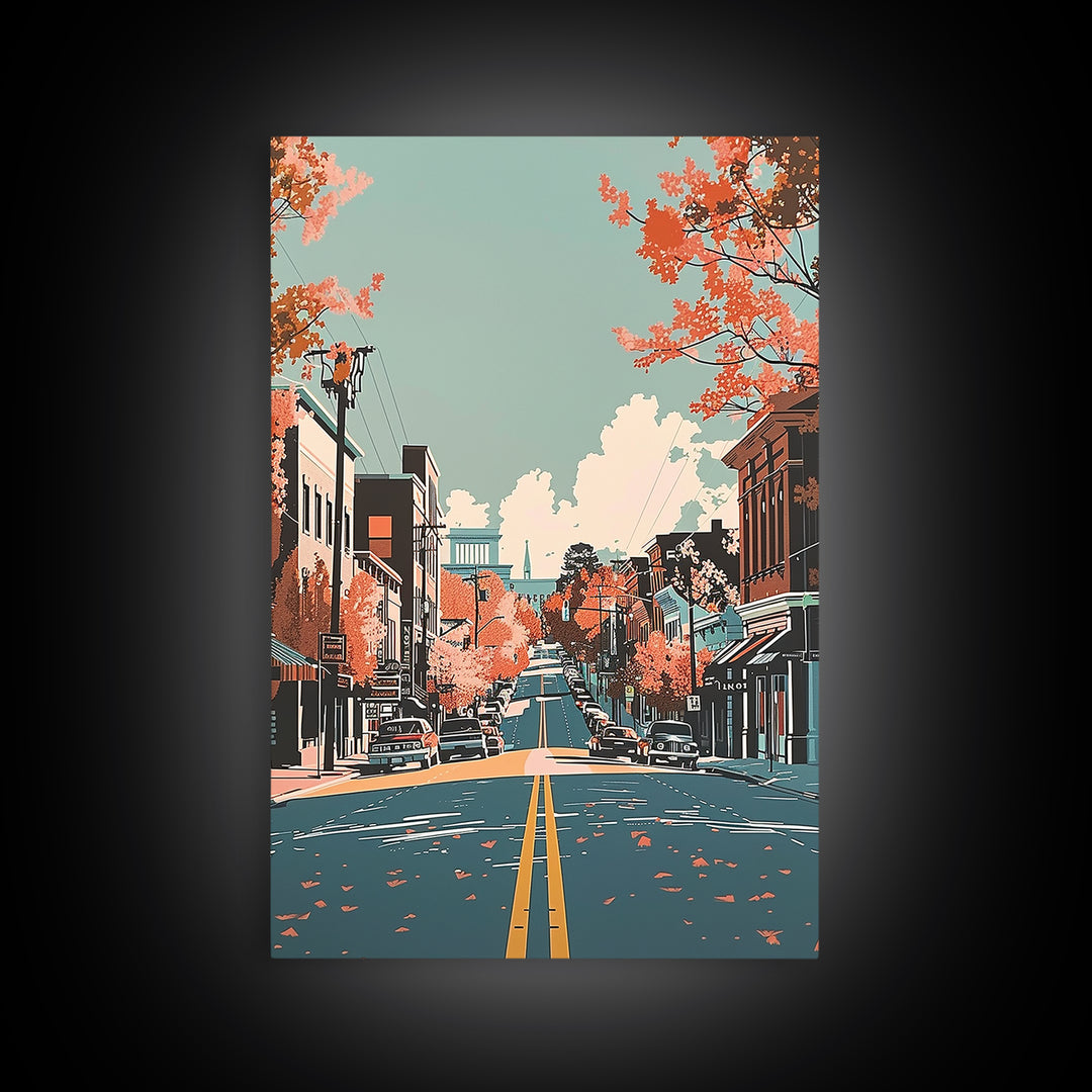 Macon Travel Poster, Canvas Print, City Art Print, Travel Wall Art, Travel Prints, Vintage Posters, City Travel Poster, Travel Print