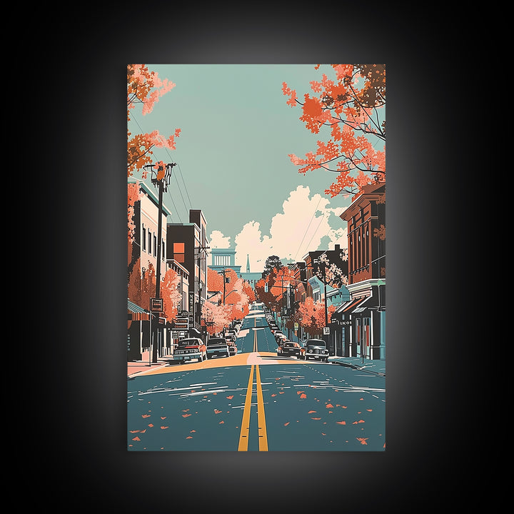 Macon Travel Poster, Canvas Print, City Art Print, Travel Wall Art, Travel Prints, Vintage Posters, City Travel Poster, Travel Print