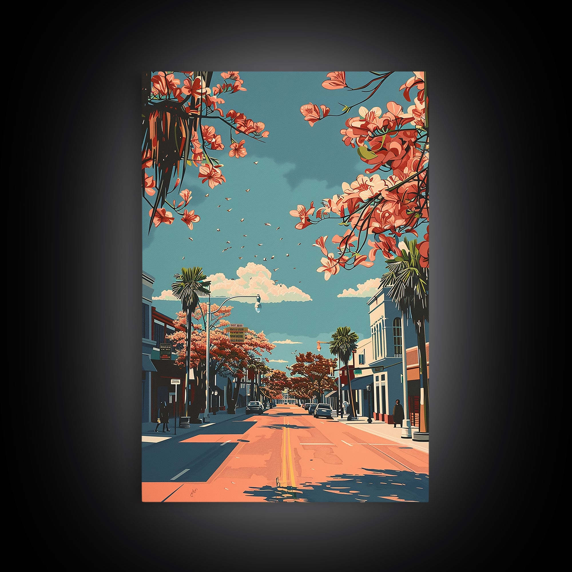 McAllen Travel Poster, Framed Canvas Print, City Art Print, Travel Wall Art, Landscape Art, Mid Century Wall Art, Retro Travel Print