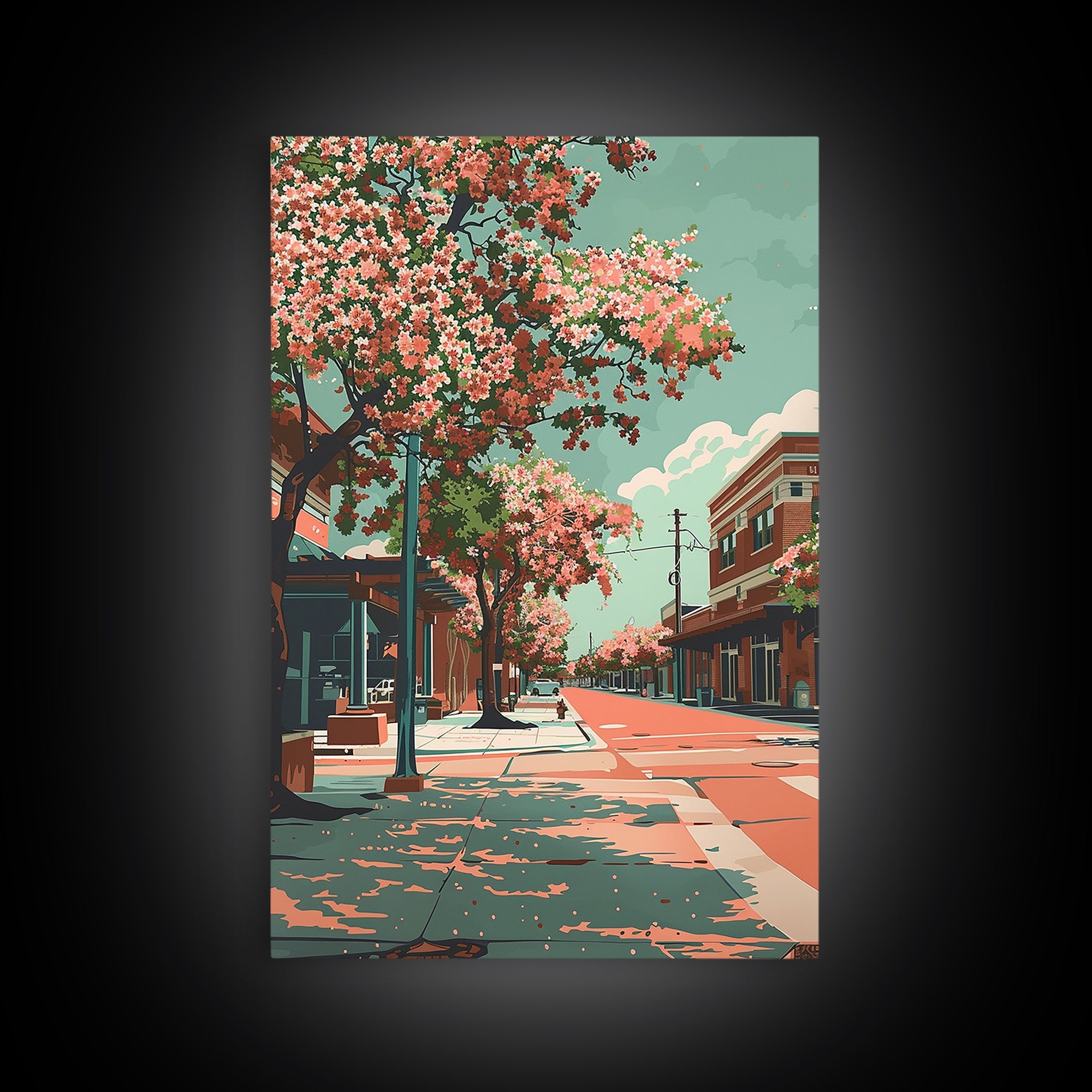 McKinney Travel Poster, Framed Canvas Print, Travel Art Print, Modern Wall Decor, Travel Wall Art, Travel Posters, Home Office Decor