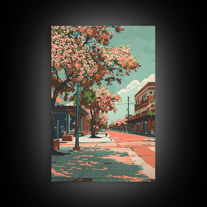 McKinney Travel Poster, Framed Canvas Print, Travel Art Print, Modern Wall Decor, Travel Wall Art, Travel Posters, Home Office Decor