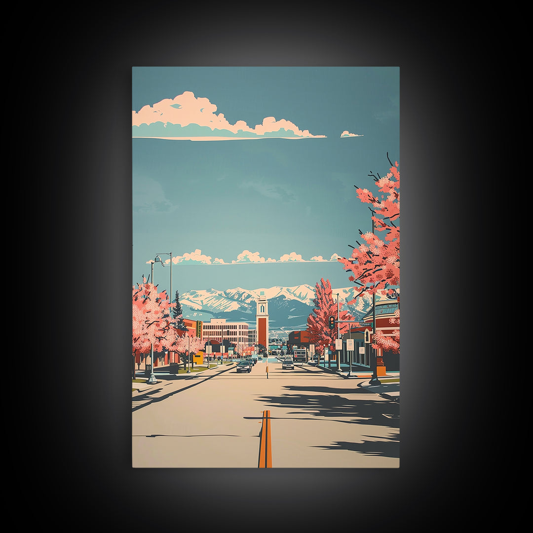 Meridian Travel Poster, Canvas Print, City Travel Poster, Travel Wall Art, Vintage City Poster, Gallery Wall Set, Retro Travel Print