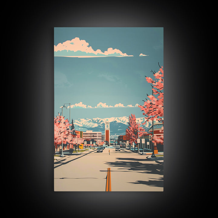 Meridian Travel Poster, Canvas Print, City Travel Poster, Travel Wall Art, Vintage City Poster, Gallery Wall Set, Retro Travel Print