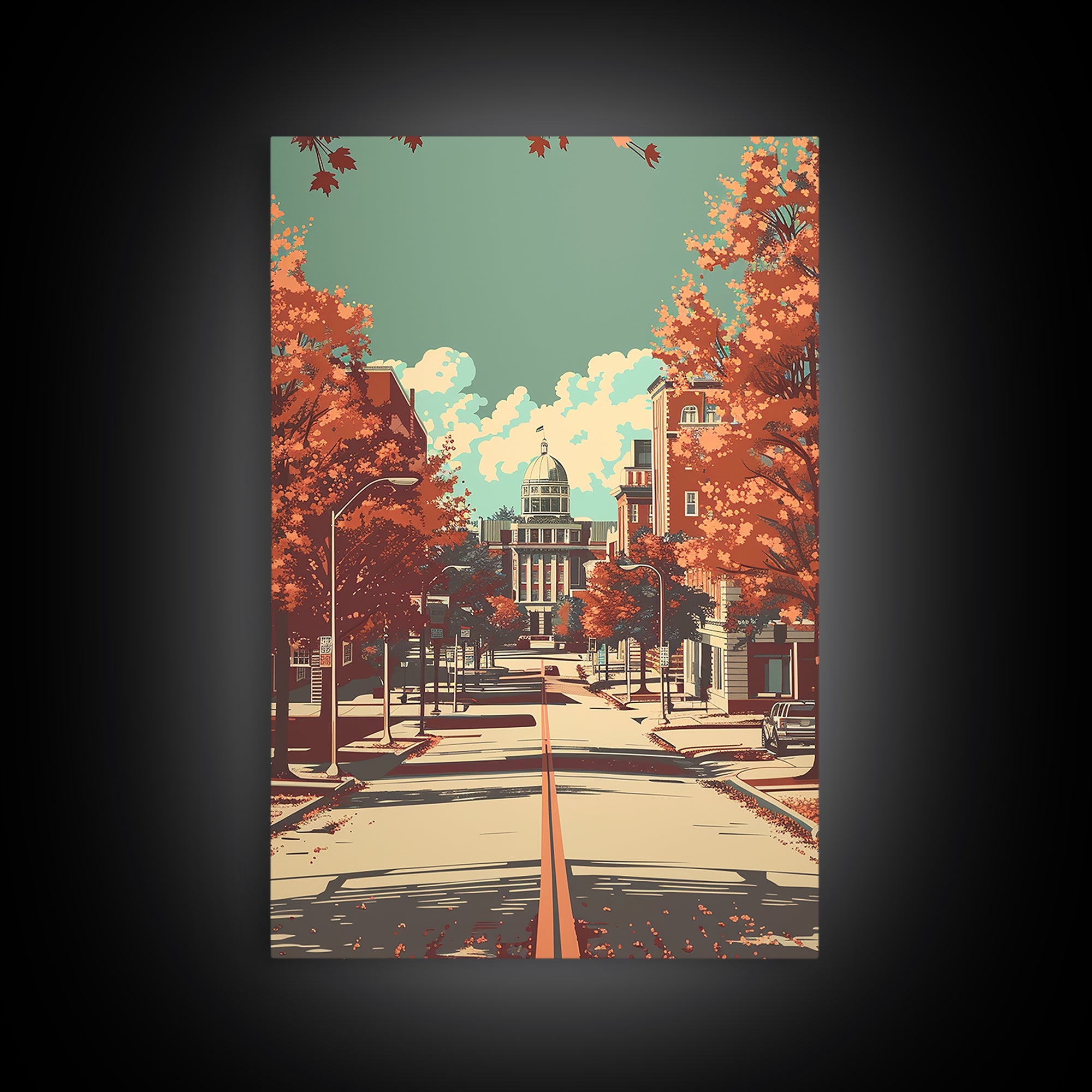 Montgomery Travel Poster, Canvas Print, City Art Print, Travel Wall Art, Vintage Travel Art, Vintage Travel Print, City Illustration