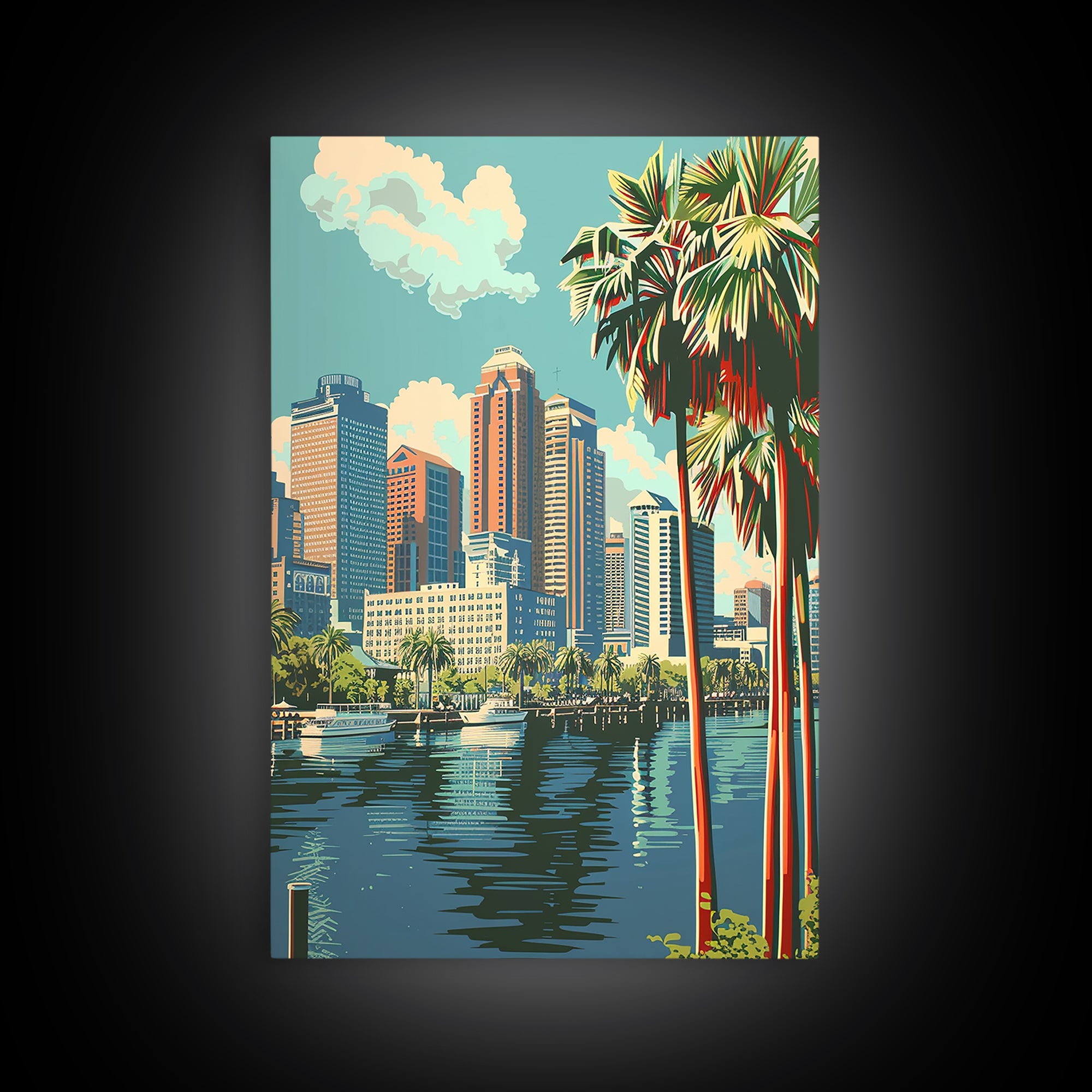 New Orleans Travel Poster, Canvas Print, Travel Wall Decor, Minimalist Poster, Retro Travel Print, Modern Wall Decor, City Art Print