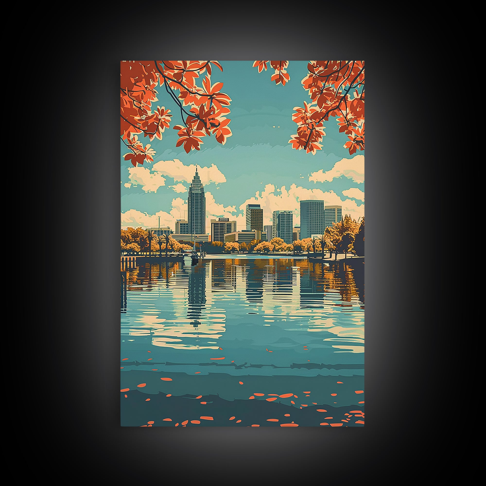 Orlando Travel Poster, Framed Canvas Print, City Travel Poster, Vintage City Poster, Travel Wall Art, Travel Posters, Vintage Poster