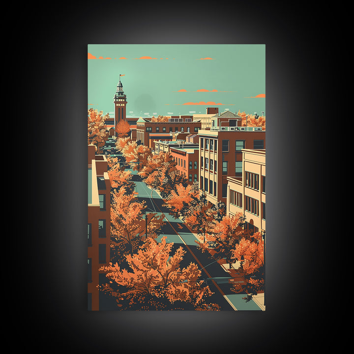 Overland Park Travel Poster, Framed Canvas Print, Travel Art Print, Modern Wall Decor, Colorful Wall Art, Poster Art, City Art Print
