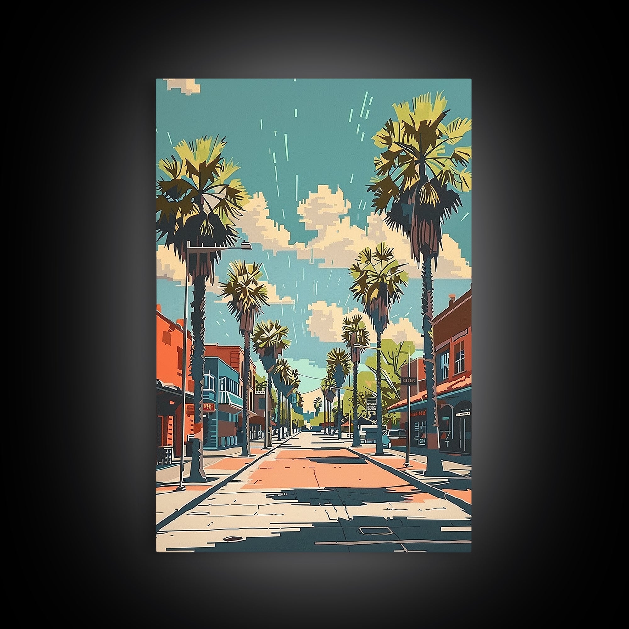 Rancho Cucamonga Travel Poster, Framed Canvas Print, Travel Wall Art, City Wall Art, Travel Art Print, Wanderlust Gift, Travel Decor