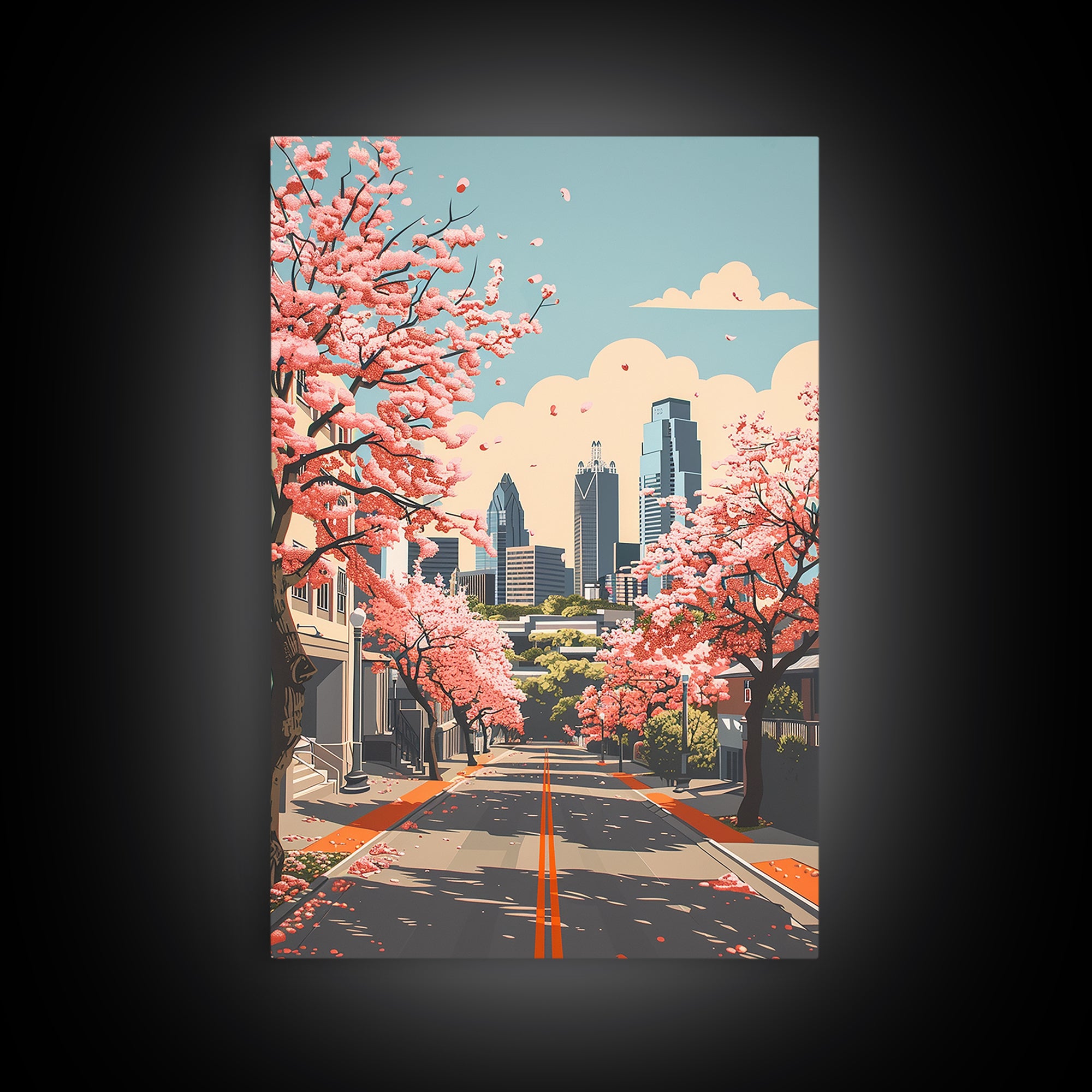 Richardson Travel Poster, Framed Canvas Print, Poster Print, Travel Wall Art, Fine Art Print, Vintage City Poster, Minimalist Poster