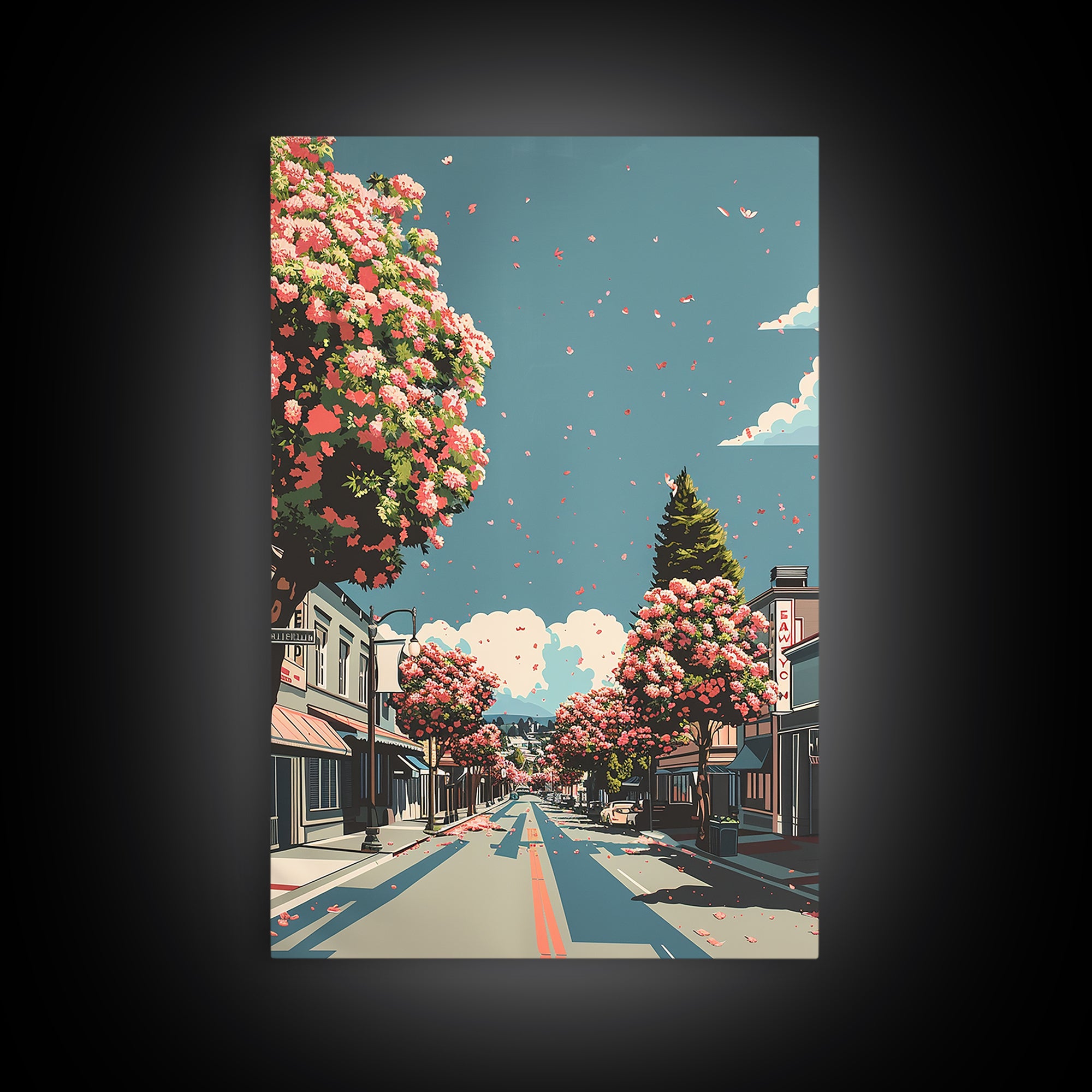 Roseville Travel Poster, Framed Canvas Print, Retro Travel Poster, City Wall Art, Home Office Decor, Wanderlust Gift, Travel Posters