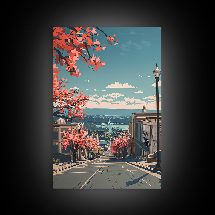 Round Rock Travel Poster, Framed Canvas Print, City Travel Poster, Travel Wall Decor, Fine Art Print, Travel Posters, City Art Print