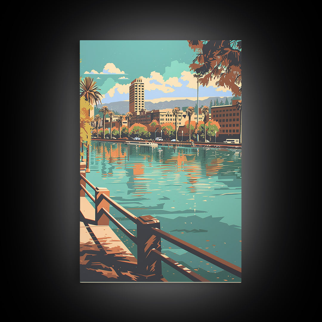 San Jose Travel Poster, Canvas Print, Travel Art Print, Modern Wall Decor, City Travel Poster, Travel Wall Art, Living Room Wall Art