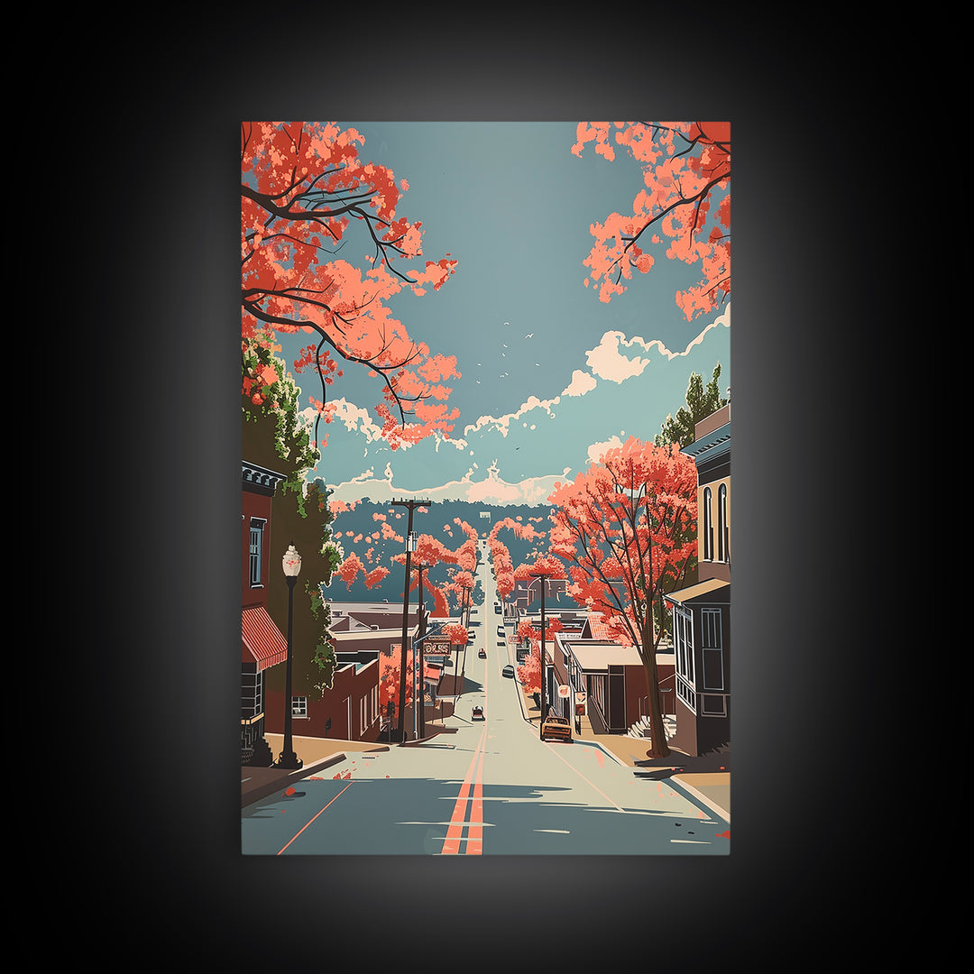 South Fulton Travel Poster, Framed Canvas Print, Retro Travel Poster, City Wall Art, Vintage Travel Art, Poster Art, Wanderlust Gift