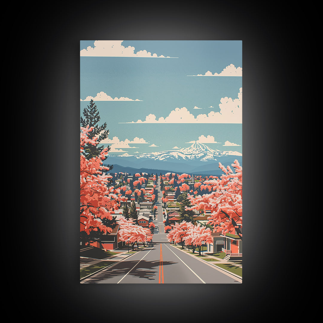 Spokane Valley Travel Poster, Canvas Print, City Travel Poster, Vintage City Poster, Minimalist Poster, Travel Print, Travel Posters