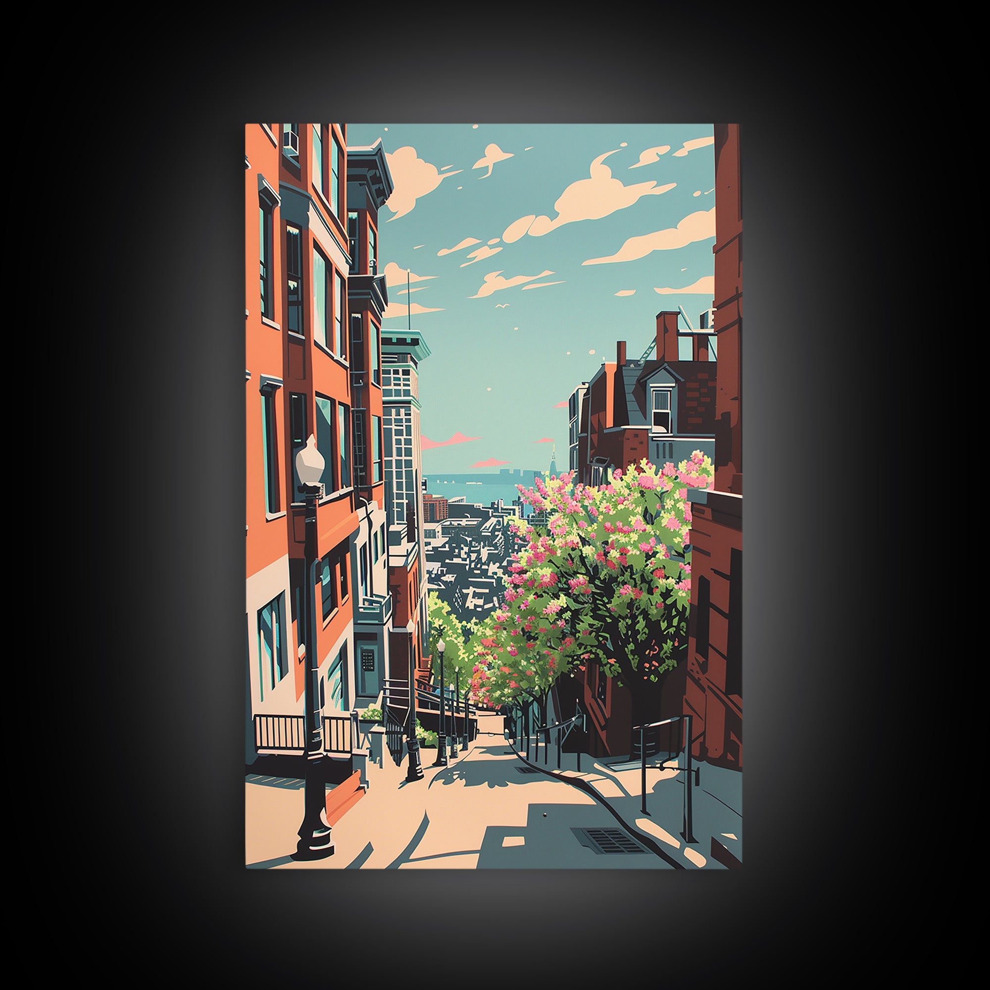 Stamford Travel Poster, Canvas Print, City Travel Poster, Travel Wall Art, Travel Decor, Landscape Art, Poster Print, Travel Posters