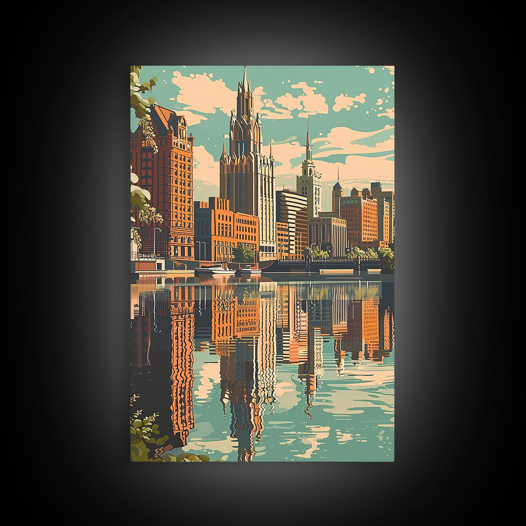 Toledo Travel Poster, Canvas Print, Travel Wall Decor, Minimalist Poster, City Illustration, Fine Art Print, Wall Art, City Wall Art