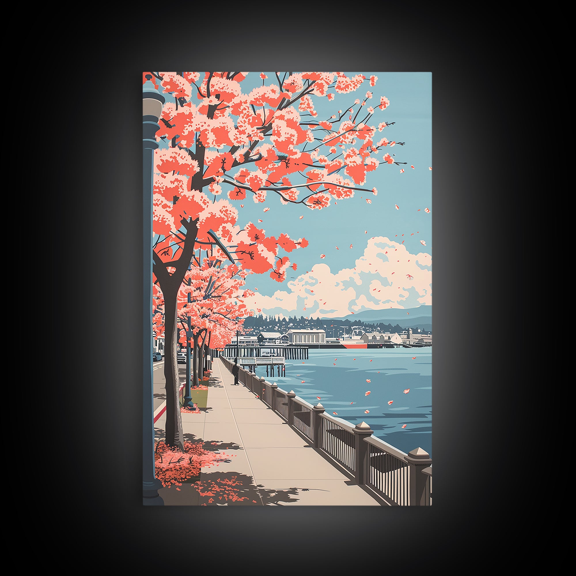 Vallejo Travel Poster, Canvas Print, Travel Wall Art, City Wall Art, Poster Print, Mid Century Wall Art, Wall Art, Minimalist Poster