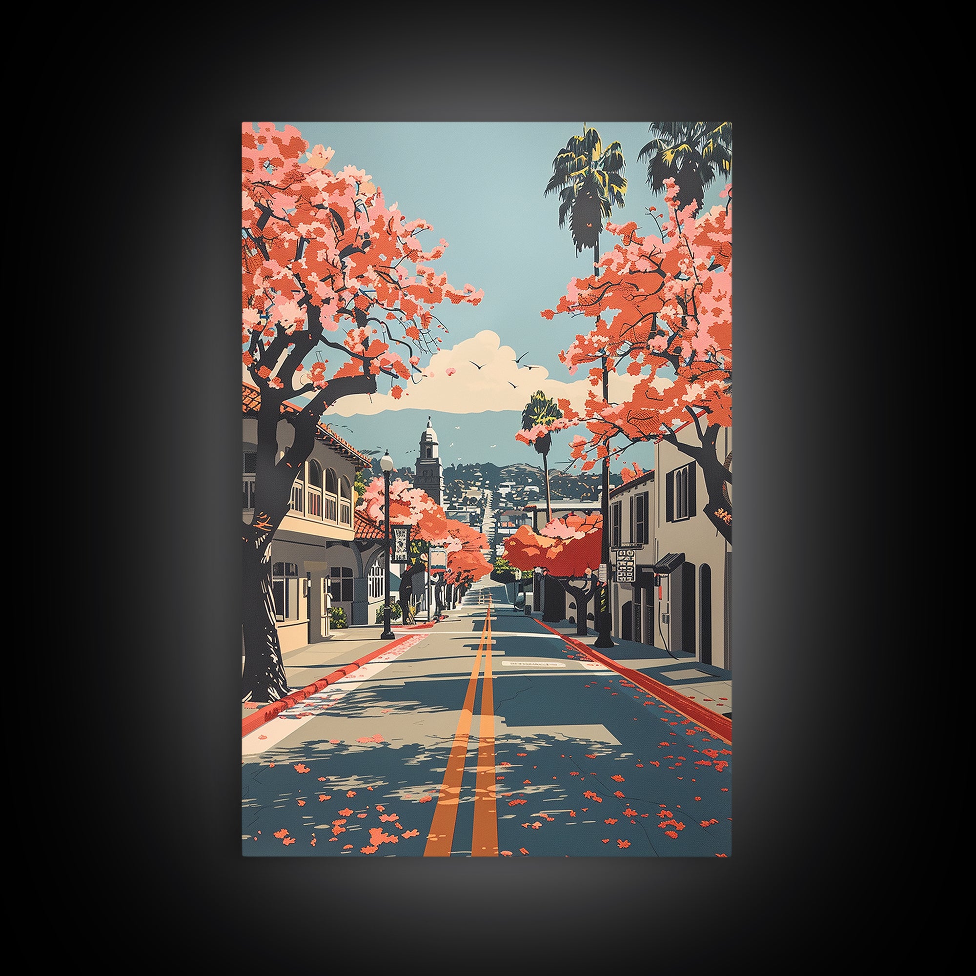 Ventura Travel Poster, Canvas Print, Poster Print, Travel Wall Art, Fine Art Print, Minimalist Poster, Landscape Art, Travel Posters
