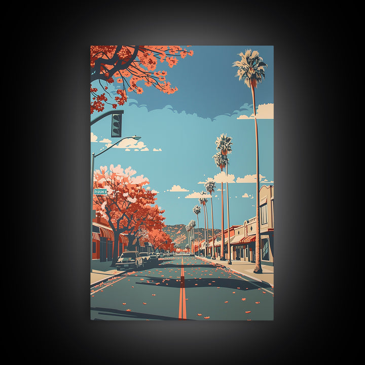 Victorville Travel Poster, Framed Canvas Print, Retro Travel Poster, City Wall Art, Vintage Poster, Retro Travel Print, Travel Print