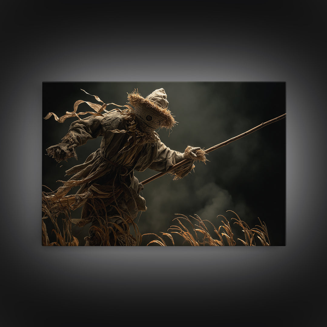 The Living Scarecrow, Baroque Witchcraft Art, Landscape Wall Art, Dark Fantasy Wall Art, Canvas Print, Halloween Wall Art