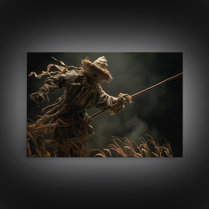 The Living Scarecrow, Baroque Witchcraft Art, Landscape Wall Art, Dark Fantasy Wall Art, Canvas Print, Halloween Wall Art