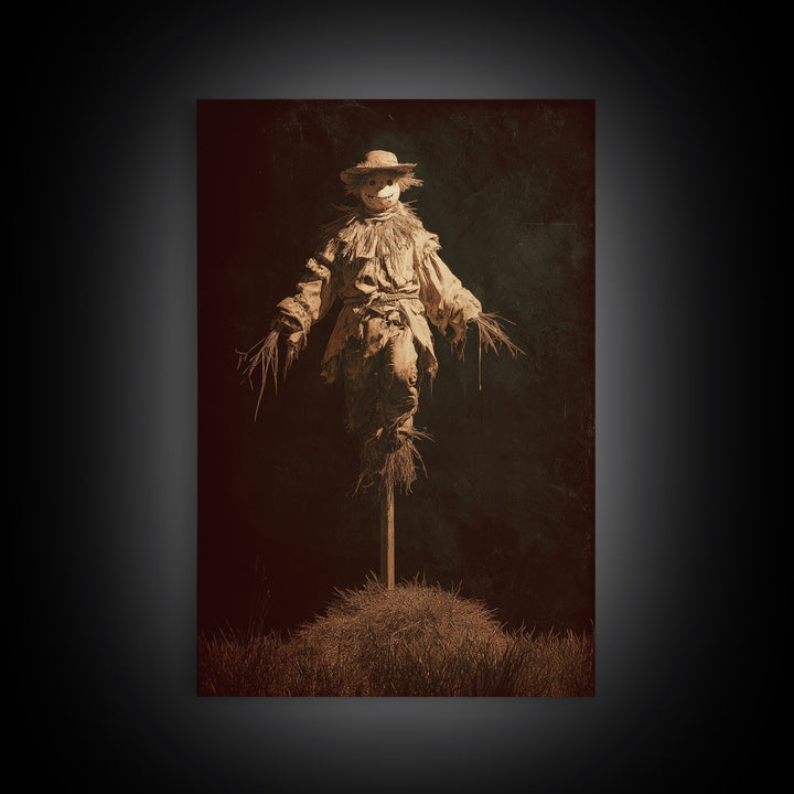The Living Scarecrow, Decadent Gothic Art, Vertical Wall Art, Macabre Wall Art, Canvas Print, Halloween Wall Art, Statement Wall Art