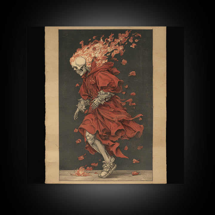The Candlewax Man, Danse Macabre Art, Square Wall Art, Dark Halloween Decor, Framed Canvas Print, Halloween Wall Art