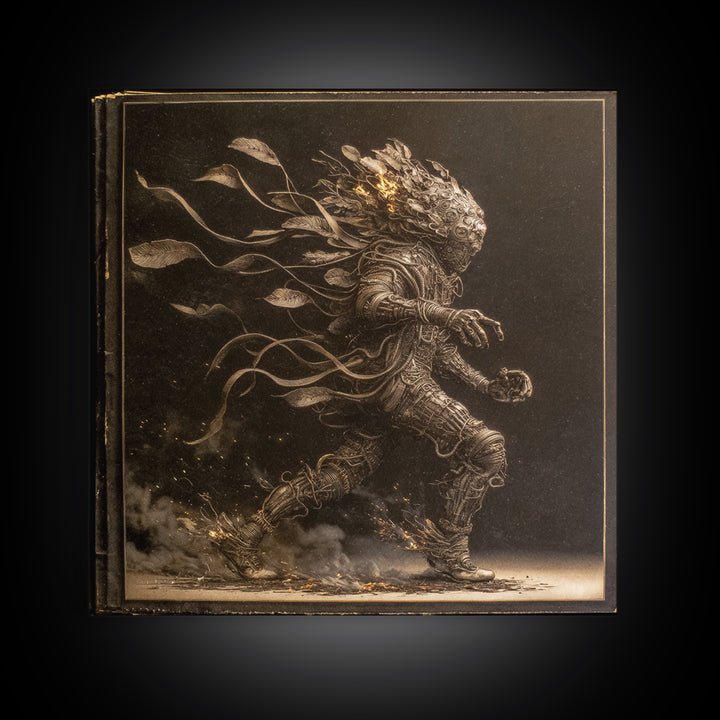 The Candlewax Man, Biomechanical Horror Art, Square Wall Art, Macabre Wall Art, Canvas Print, Halloween Wall Art, Halloween Decor
