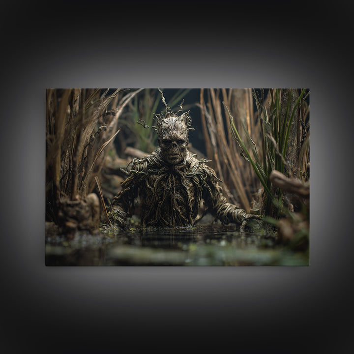 The Bog Mummy, Baroque Witchcraft Art, Landscape Wall Art, Dark Fantasy Wall Art, Canvas Print, Halloween Wall Art, Halloween Decor
