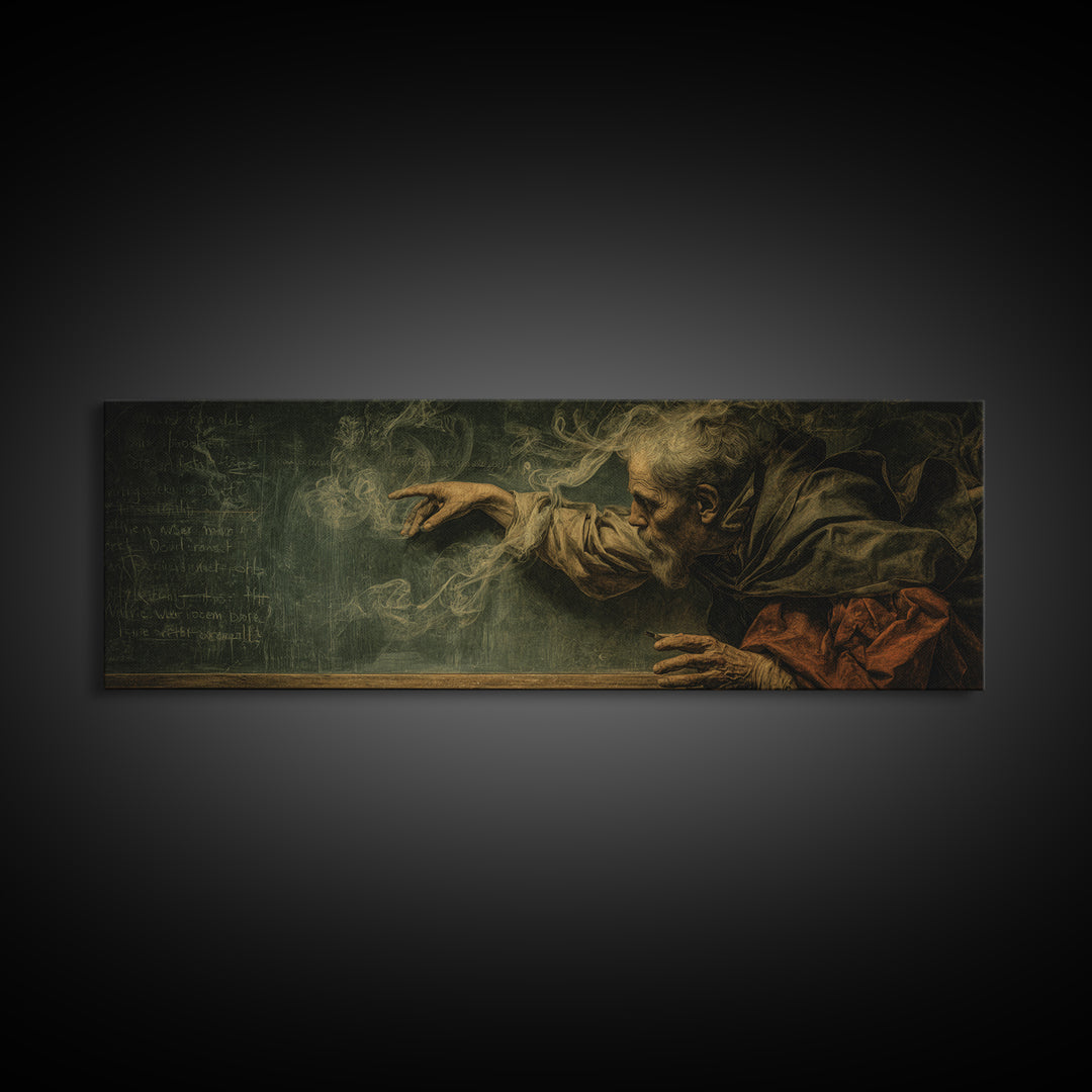 The Silent Schoolhouse, Dark Renaissance Art, Extra Wide Wall Art, Macabre Wall Art, Canvas Print, Halloween Wall Art