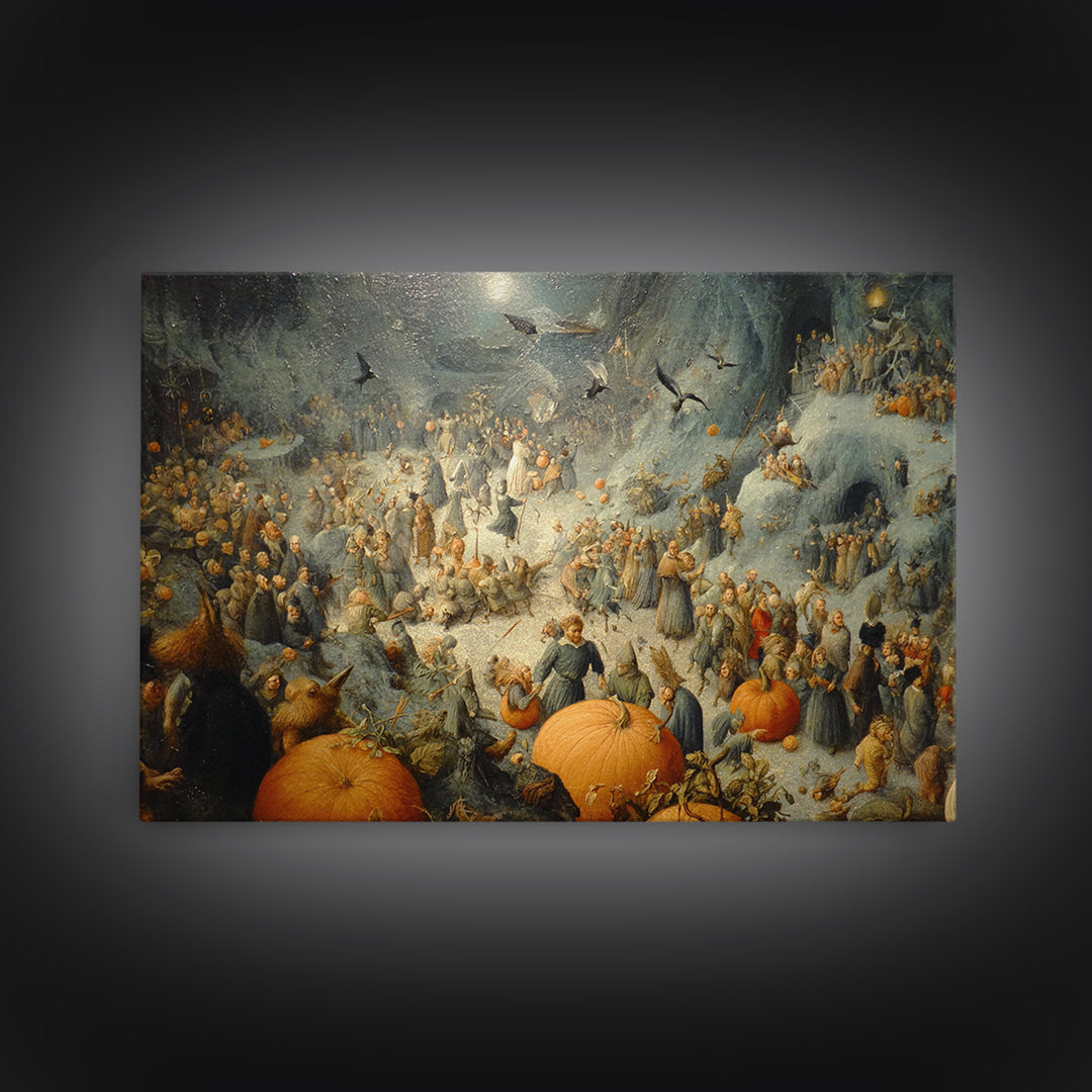 The First Frost Awakening, Medieval Grotesque Art, Landscape Wall Art, Dark Fantasy Wall Art, Canvas Print, Halloween Wall Art