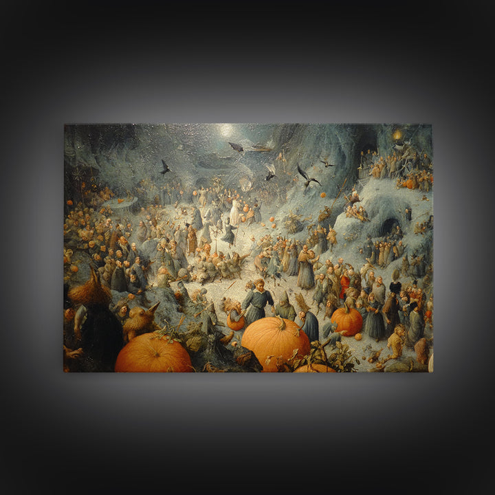 The First Frost Awakening, Medieval Grotesque Art, Landscape Wall Art, Dark Fantasy Wall Art, Canvas Print, Halloween Wall Art