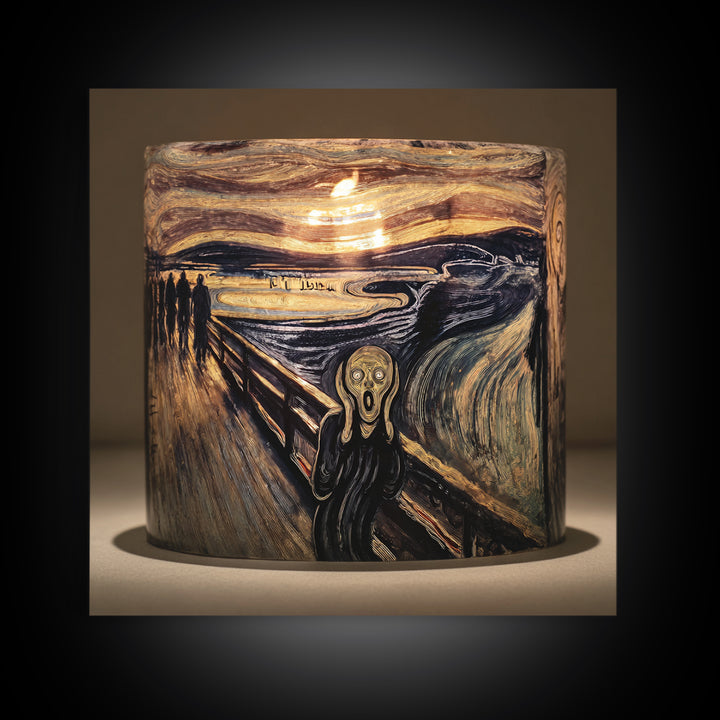 The Black Wax Candle, Expressionist Gothic Art, Square Wall Art, Dark Fantasy Wall Art, Framed Canvas Print, Halloween Wall Art