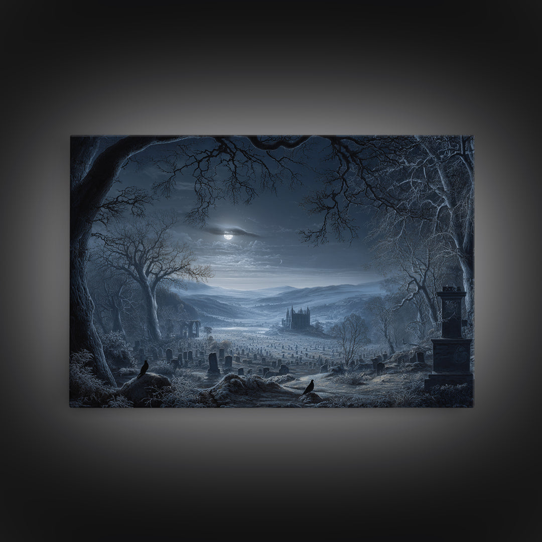 The Antique Spirit Board, Romantic Gothic Landscape, Landscape Wall Art, Dark Fantasy Wall Art, Framed Canvas Print